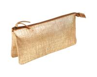 KLEO-PATHRA CUIR Grande Pochette 2 compartiments 22x11 cm Or