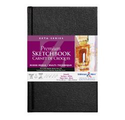 Zeta Series, Skizzenbuch mit festem Einband, 26 Blatt 14x21,6cm 270g - Weiß