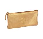 Inspire, Trousse plate en cuir, embossage arbre, 22x11 cm - Or