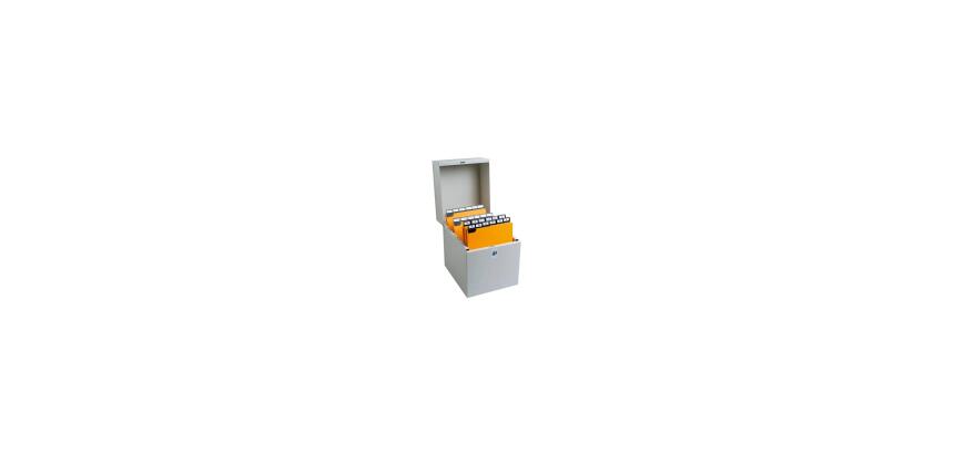 Karteikassette aus Metall, 175x135x210mm - Grau