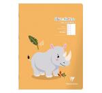 Cahier de poésie piqué Clairenfantine 24x32cm 48p grands carreaux + uni Couleur aléatoire - Assortis
