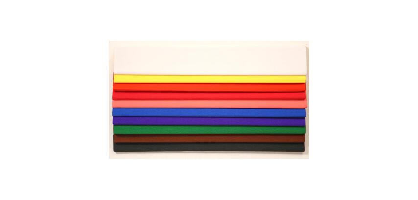 PAPIER CRÉPON, Paquet de 10 feuilles pliées 40% au format 2x0,50m