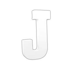 Letter 'J' 20.5cm - White