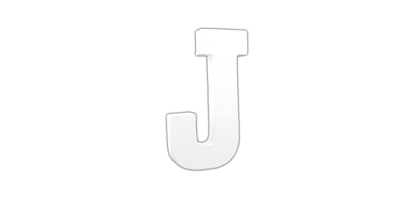 Lettre J 20,5cm - Blanc