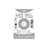 Paquet 100 fiches sous film - bristol quadrillé 5x5 non perforé 74x105mm - Blanc