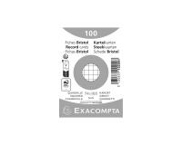 Fichas de cartulina bristol 205 g/m2 - Cuadricula - 74x105 mm - Blanco