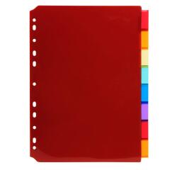 Divider Translucent PP A4 8P ColouRed - Assorted colours