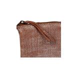 KLEO-PATHRA CUIR Grande Pochette 2 compartiments 22x11 cm Argent