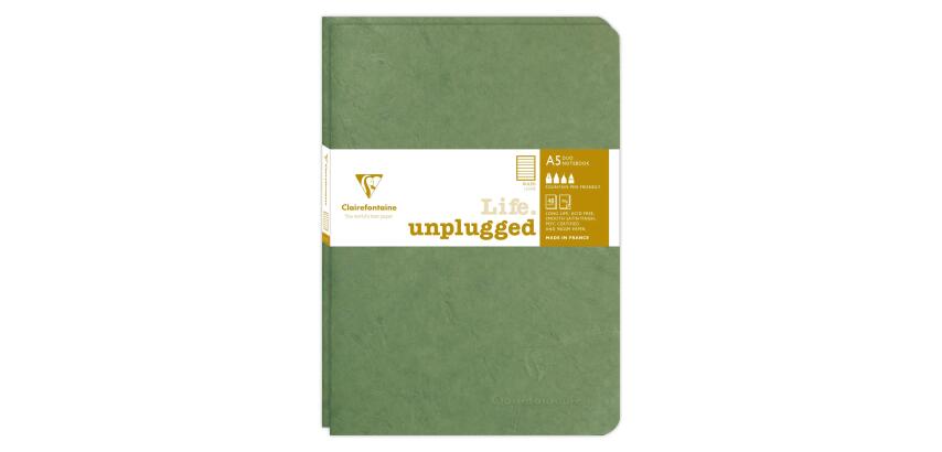 Set de 2 carnets piqués Age Bag A5 96 pages ligné - Vert