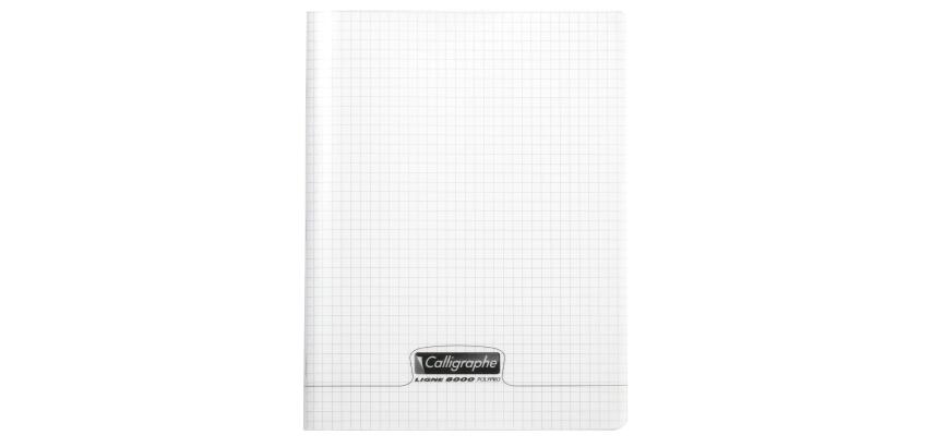 Cahier piqué 8000 POLYPRO 17x22 cm 192 pages petits carreaux 90 g - Incolore