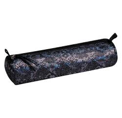 CÉLESTE CUIR Etui rond Ø5,5x22 Lazer Zwart