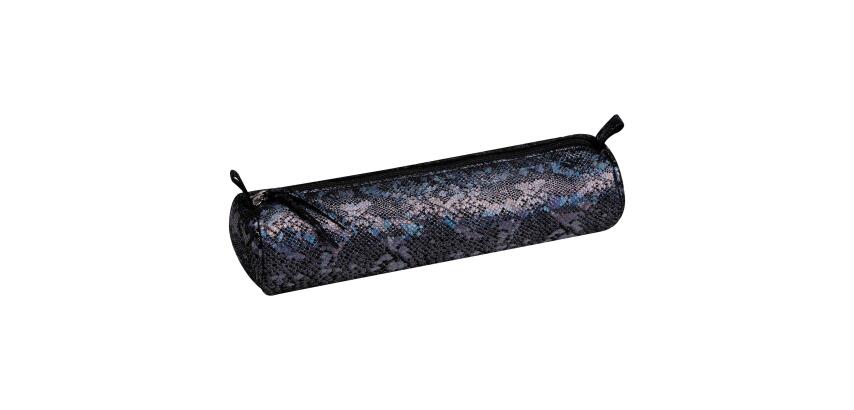 CÉLESTE CUIR Trousse ronde Ø5,5x22 cm Lazer Noir
