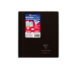 Cahier reliure intégrale enveloppante Koverbook 17x22cm 100 pages grands carreaux couverture polypropylène transparent - Assortis