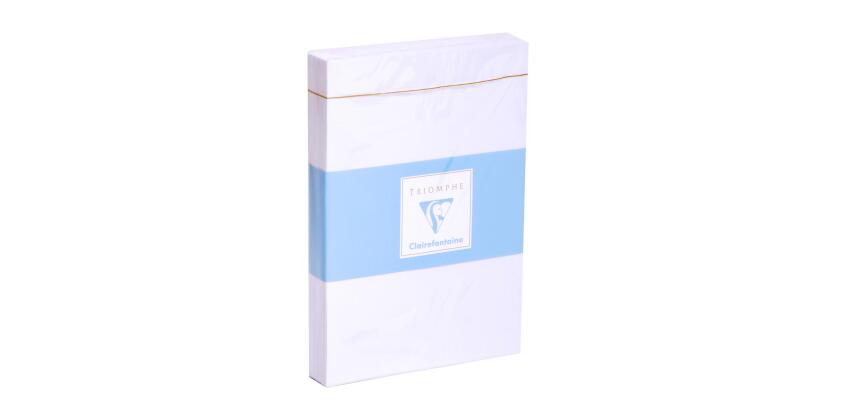 Paquet de 25 Enveloppes Blanches Doublées Triomphe C6-114x162mm - Gommées - 130g/m2 - Blanc
