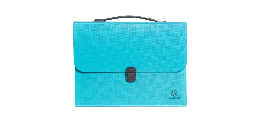 Exacompta Pop 'N Co Expanding File With Handle 24 Part 33x29cm - Cyan