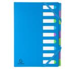 Trieur rigide HARMONIKA® Campus Neon dos extensible 9 compartiments - Bleu