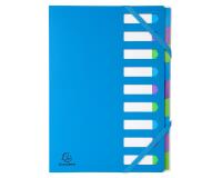 Trieur rigide HARMONIKA® Campus Neon dos extensible 9 compartiments - Bleu