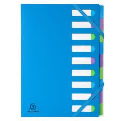 Sorteermap Harmonika® CAMPUS® NEON - 9 indelingen - A4 - Blauw