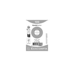 Confezione 100 cartoncini bristol bianco a quadretti 5x5 non perforati 55x74mm - Bianco