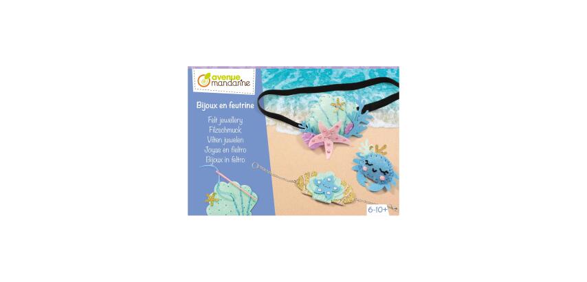 Boîte créative, Bijoux en feutrine, Mer - Bleu