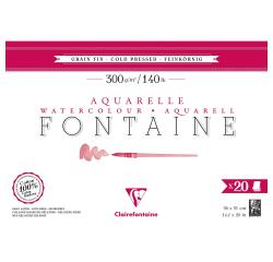 Fontaine bloc collé 4 côtés 20F 36x51cm 300g grain fin