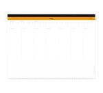 Rhodia desk pad weekly planner clothbound A3 (30.9x42 cm) 60 microperforated sheets - White