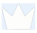 * Symbole couronne 20.5cm - Blanc