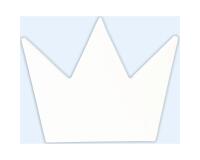 * Symbole couronne 20.5cm - Blanc
