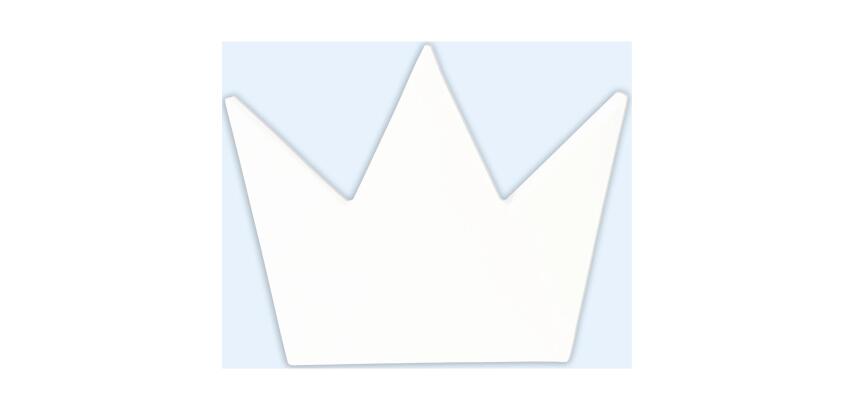 * Symbole couronne 20.5cm - Blanc