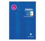 Bloc d'écriture spécial Dys encollé en-tête A4 100 pages détachables cadre et lignes 4 couleurs Interligne 3 mm - Bleu Klein