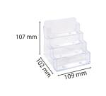 Distributeur de cartes de visite 4 cases - Cristal