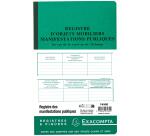 Piqûre 32x19,5cm - Registre d'identification des vendeurs en vue d'une manifestation publique - Couleurs assorties