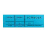 Bloc tombola 100 feuillets numérotés de 3 volets - Format 4,8x15 cm - Couleurs assorties