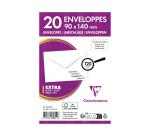 Paquet de 20 Enveloppes de Visite Blanches 90x140mm - Gommée - 120g/m2 - Blanc