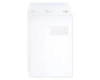 Boite de 250 Pochettes Blanches C4-229x324 mm - Auto-Adhésives -120g/m2- Fenêtre Papier Cristal 50x100 (position 50/20) - Blanc