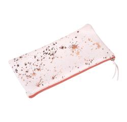 COSMICUIR suede Pennenzak 22x11 cm - Koper