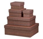 Rhodia Rhodiarama Gift Boxes - Set of 5 - Nested - Chocolate