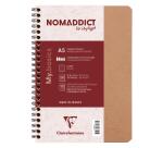Clairefontaine Nomaddict Notebook - A5 - Lined - 50 Sheets - 90gsm ? Wirebound - Havana||