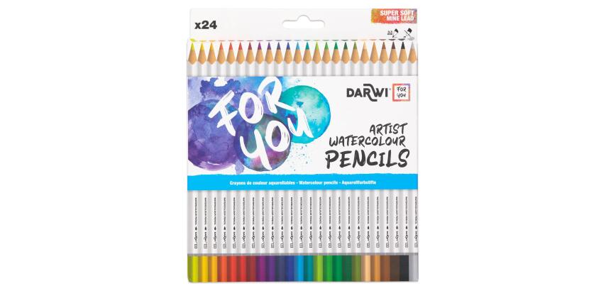 Darwi For You doos met 24 aquarel kleurpotloden