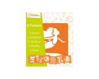Set de 6 pochoirs enfants, Sirènes et créatures marines - Orange