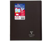 Cahier piqué Koverbook 24x32cm 96 pages grands carreaux couverture polypropylène transparent