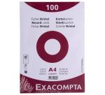 Pk100 record cards 210x297 dots white - White