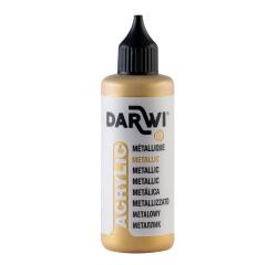 DARWI Acrylfarbe Metallic, Flasche 80ml, Gold - Gold
