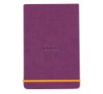 Rhodiarama Webnotepad 9x14 cm, mit festem Einband, 96 Blatt liniert, mikroperforiert, Papier elfenbein 90g, mit Gummizugverschluss - Violett