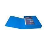 Boite de classement Exabox Dos 60mm Carte lustrée - A4 - Bleu