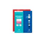Cahier Travaux Pratiques piqué déficients visuels 24x32cm 64 pages grands carreaux noirs 2,5mm agrandis 10x10 + uni Couleur aléatoire - Assortis