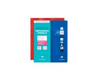 Cahier Travaux Pratiques piqué déficients visuels 24x32cm 64 pages grands carreaux noirs 2,5mm agrandis 10x10 + uni Couleur aléatoire - Assortis