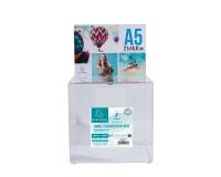 Urna con display A5, chiusura con serratura - Cristallo