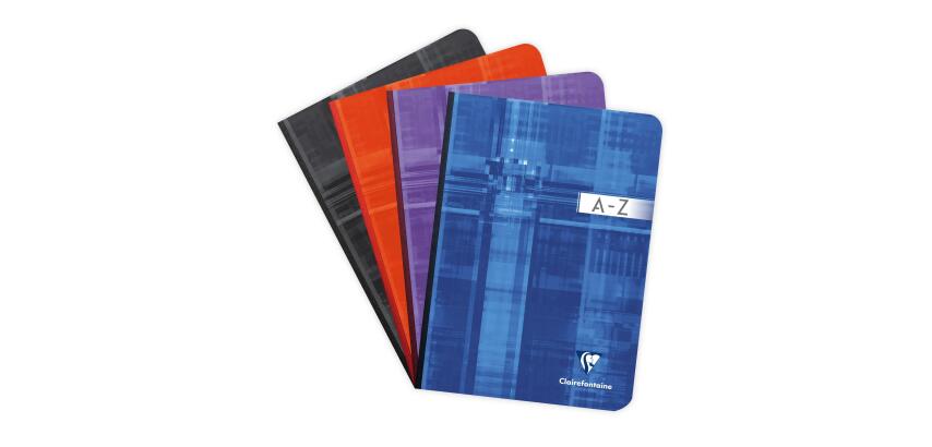 Répertoire brochure dos toilé A5 192 pages petits carreaux - Assortis