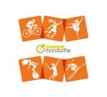 Set de 6 pochoirs enfants, Sports - Orange